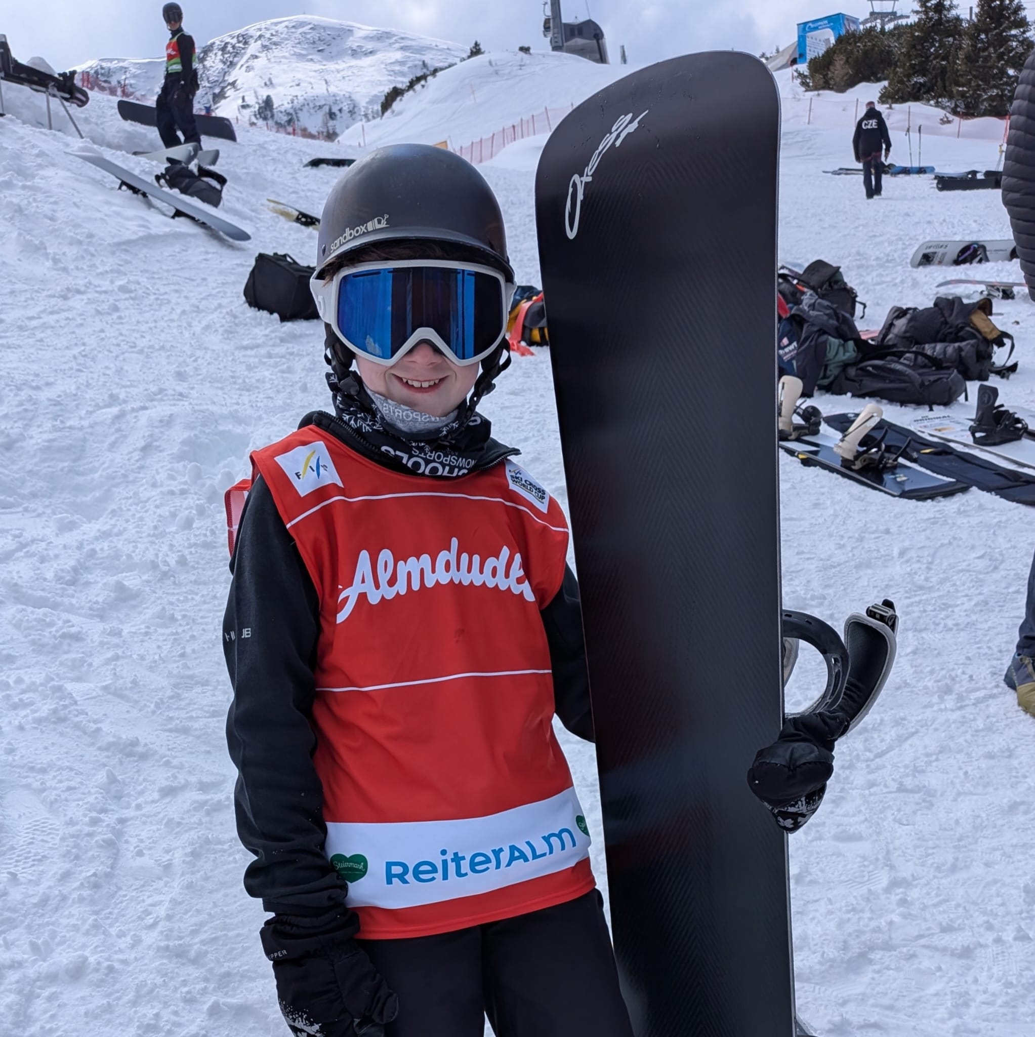 A young BOOST SBX athlete at a FIS-level course at Reiteralm, Austria